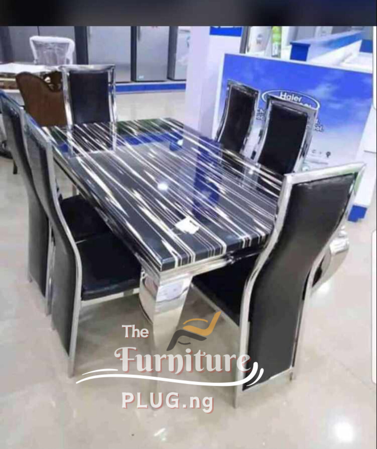 Classy 6 Seater Marble Top Dining Set 3 dining room furniture in Nigeria