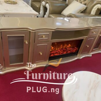 Living room Fireplace TV Console with decoder space and cabinets