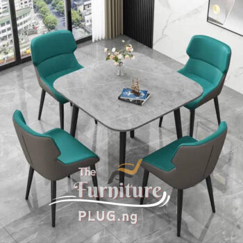 Luxury 4 Seater Marble Top Dining Set - The Furniture Plug