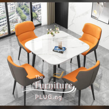 Luxury 4 Seater Marble Top Dining Set - The Furniture Plug