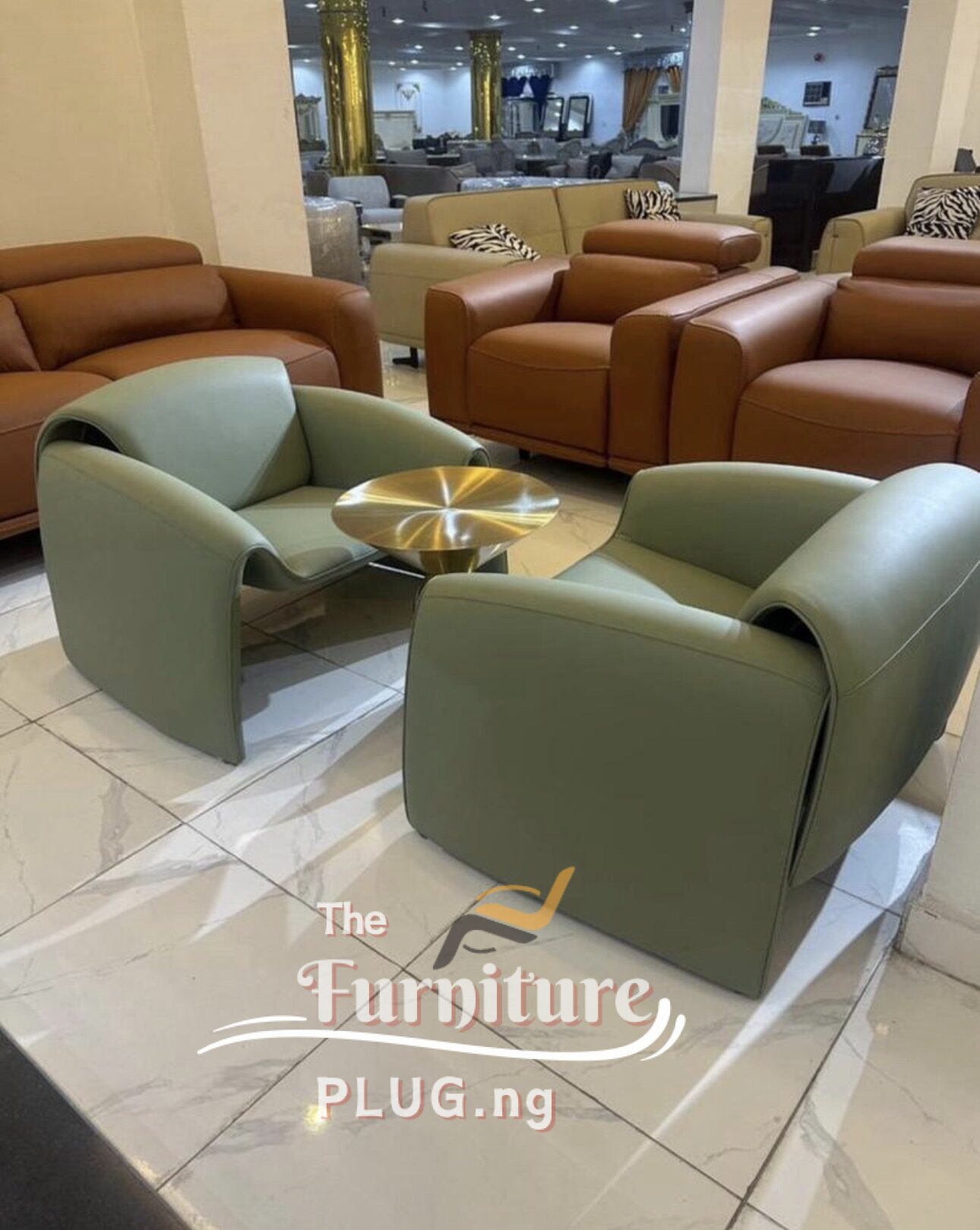 Luxury Accent Single Lounging Chairs 2 Luxury Leather Accent Single Lounging Chair - Furniture Plug Nigeria