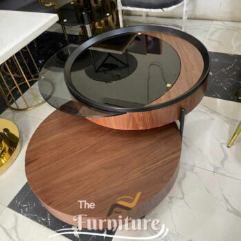 Classy Wooden Foreign Design Center Table Set