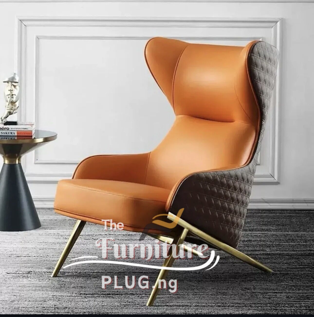 Luxury Accent Single Lounging Chairs 1 Luxury Leather Accent Single Lounging Chair - Furniture Plug Nigeria
