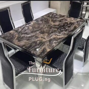 modern design living room dining set with silver frame