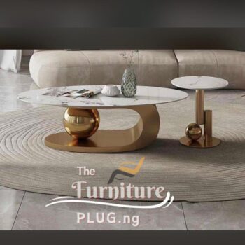 Marble Top Living Room Side stool nd Center Table Set