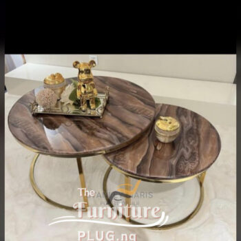 Classy Minimalist 2-in-1 Marble Top Center Table Nigeria
