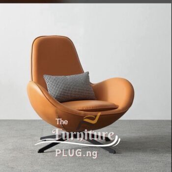 Luxury Leather Accent Single Lounging Chair - Furniture Plug Nigeria