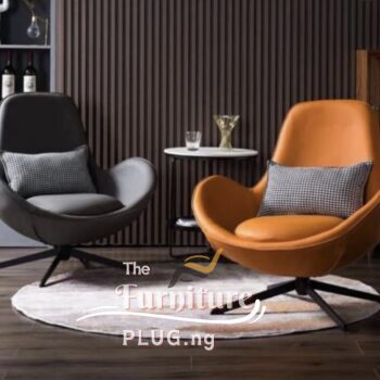Luxury Leather Accent Single Lounging Chair - Furniture Plug Nigeria