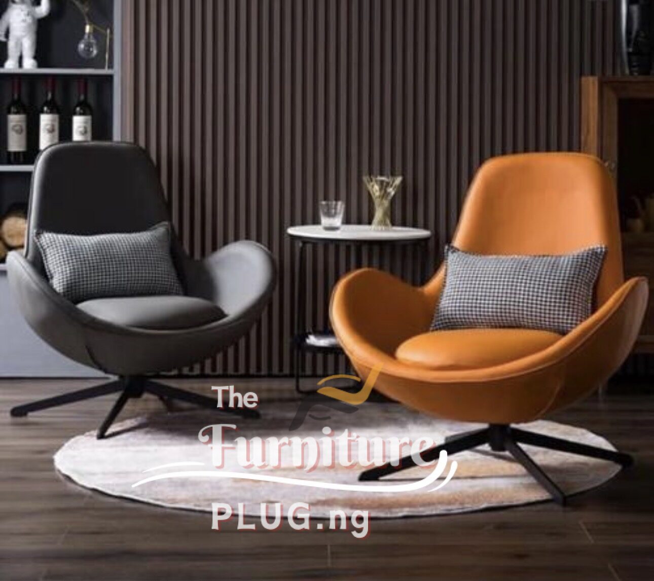 Luxury Accent Single Lounging Chairs 2 Luxury Leather Accent Single Lounging Chair - Furniture Plug Nigeria
