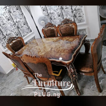 Affordable Wooden 6 seater Royal dining table set - The Furniture Plug