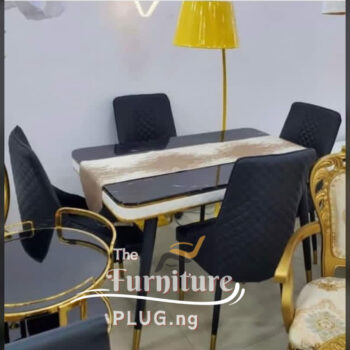 High Quality Marble Top 4 Seater Dining Set - Big Table