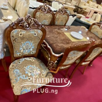 Affordable Wooden 6 seater Royal dining table set - The Furniture Plug