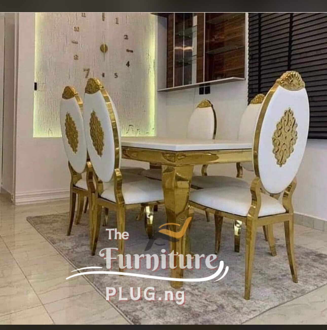 Modern Design Marble Top 6 Seater Dining Set 1 Modern Design Marble Top 6 Seater Dining Set