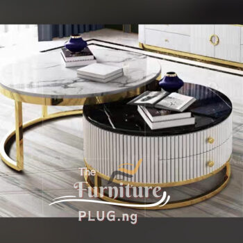 Classy Minimalist 2-in-1 Marble Top Center Table Nigeria