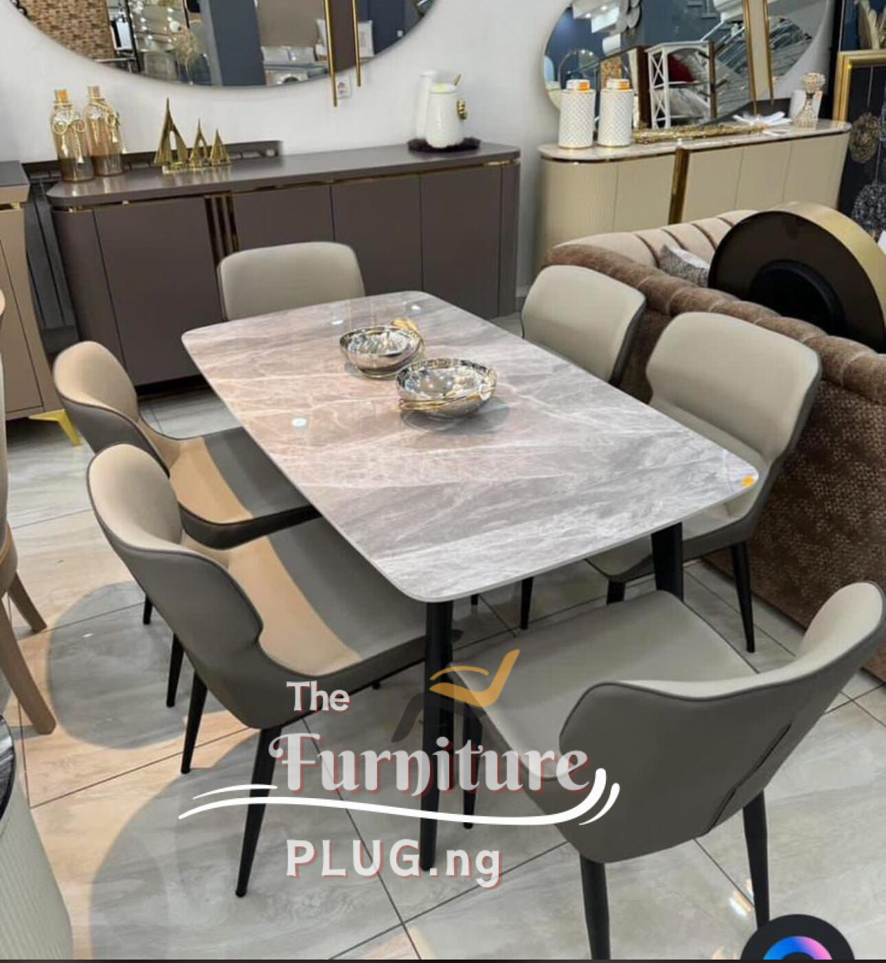 Classy Marble Top Design 6 Seater Dining Set 1 Classy Marble Top Design 6 Seater Dining Set