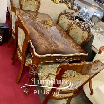 Affordable Wooden 6 seater Royal dining table set - The Furniture Plug