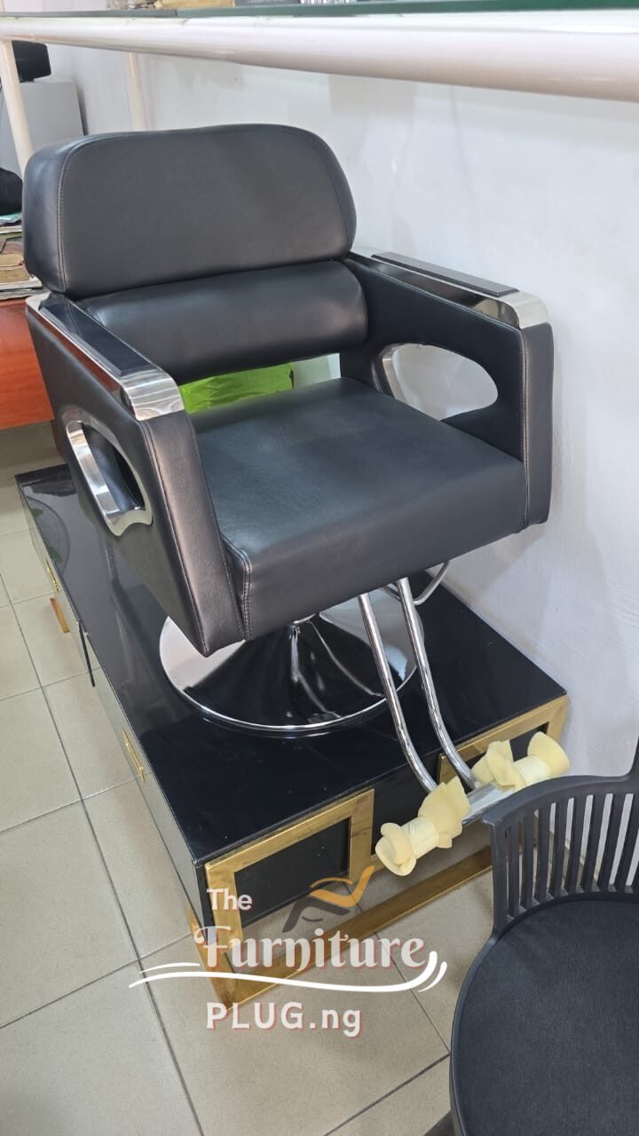 Quality Hair Salon Barber and Spa Adjustable Chair - Leather 4 Quality Leather Saloon barber hairdresser chair furniture buy in Nigeria