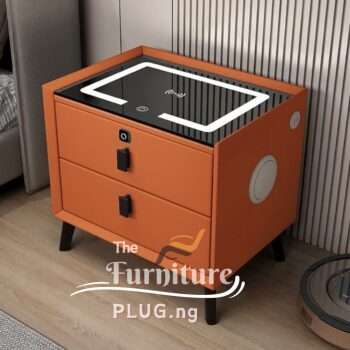 Luxury Bedside Drawer with Wireless Charging & Bluetooth Speakers